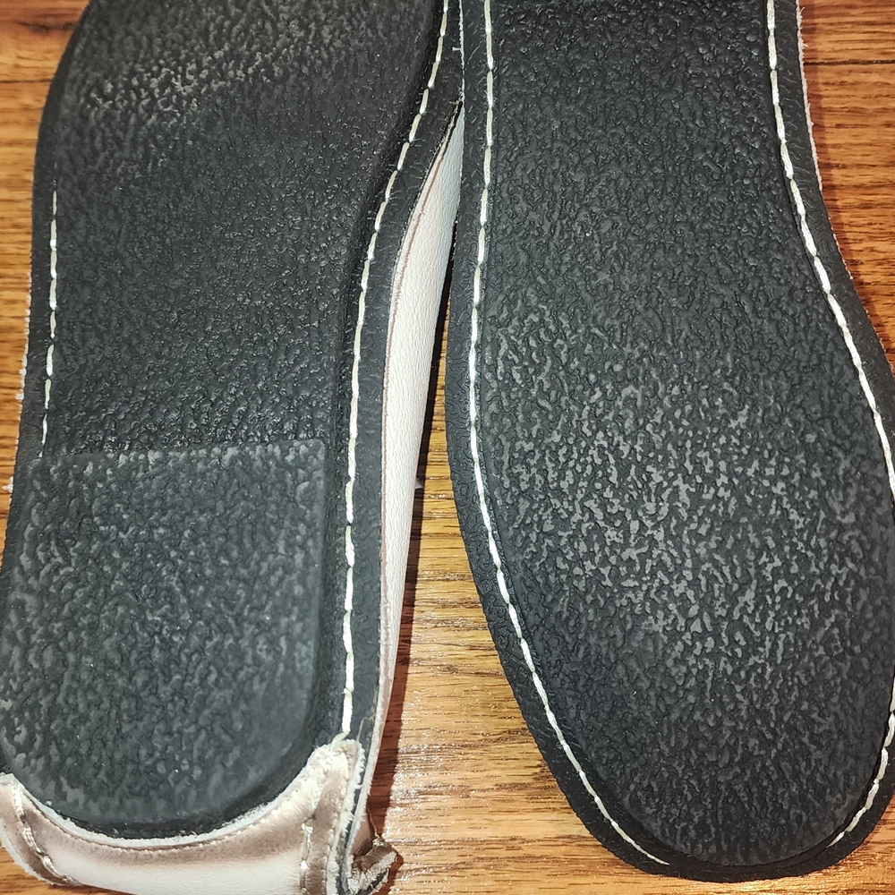 L'ARTISTE By SPRING STEP elegant White/Grey Leather Women's Loafers - Picture 5 of 6